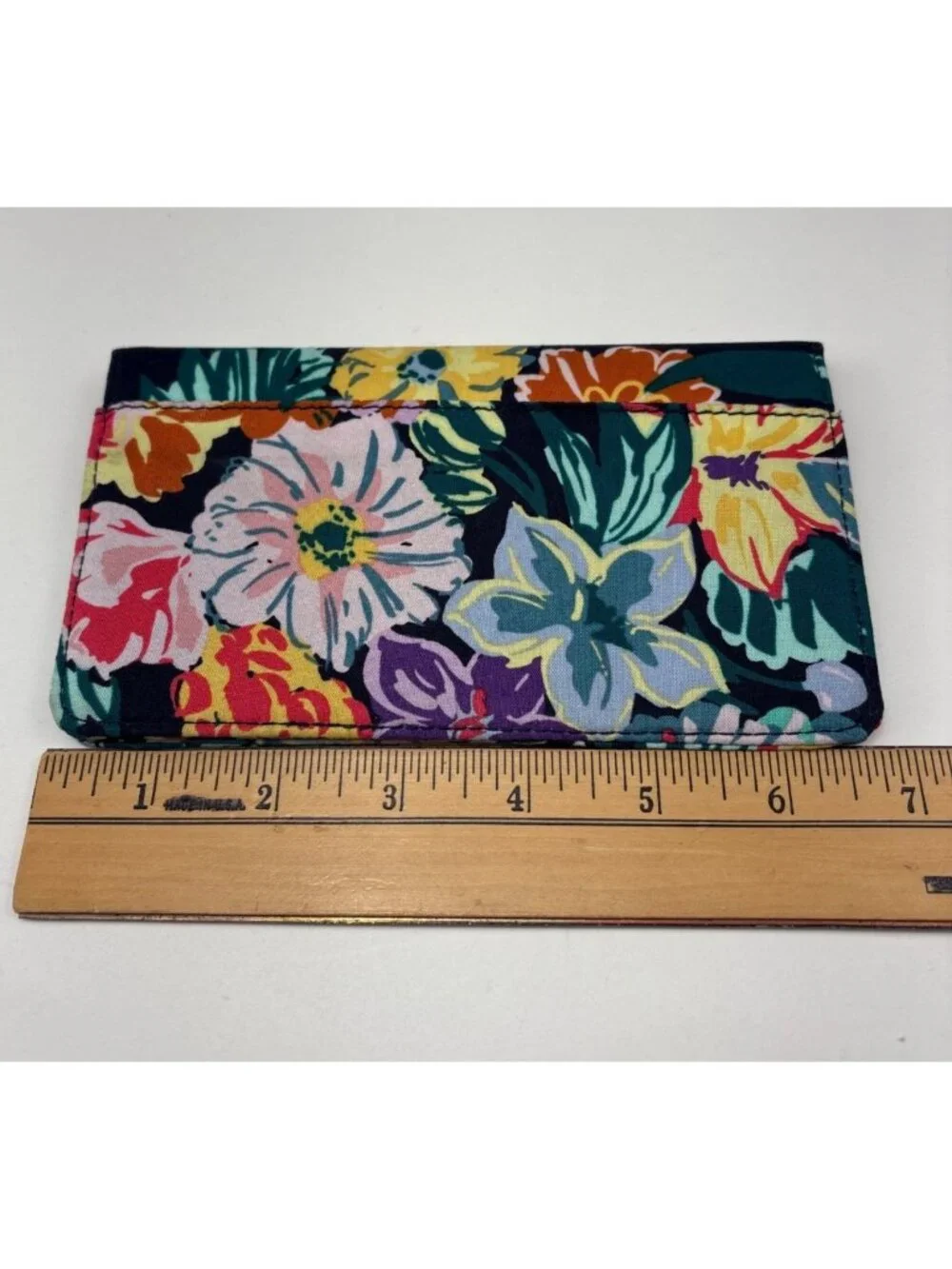 Vera Bradley Happy Blooms Checkbook Cover Vibrant Multicolor Lightweight Case - Picture 4 of 7